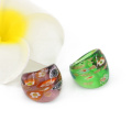 MC1014 Factory Outlet Millefiori Gold Sand Lampwork Glas Ringe 12 teile / schachtel